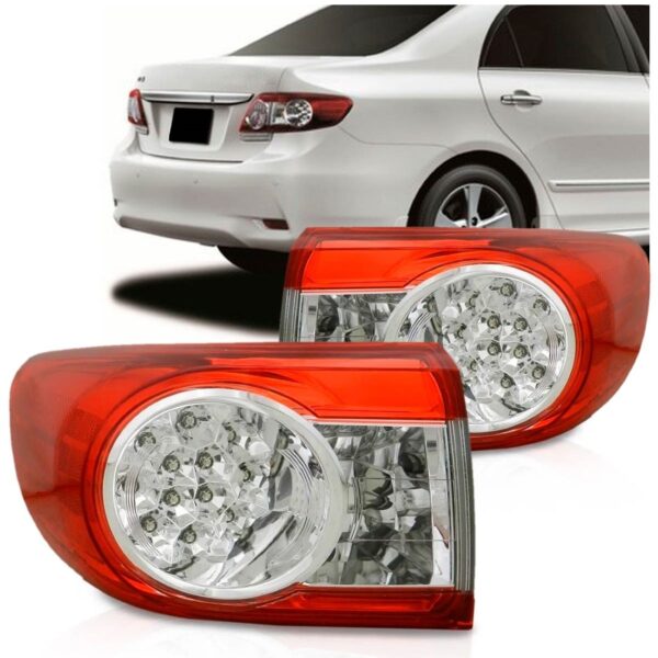 Par Sinaleira Corolla Xei Altis Canto 2012 2013 2014 Led Vermelho
