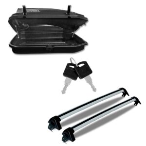 Kit Rack Aluminio Peugeot 207 Prata Com Caixa Maleiro 270l Preto