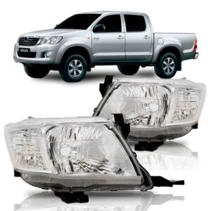 Par Farol Hilux Sr Srv 2012 2013 2014 Cromado Direito E Esquerdo