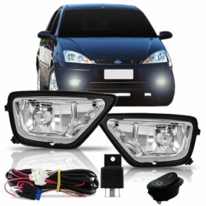 Kit Farol Milha Focus 2004 2005 2006 2007 Hatch & Sedan Novo Cristal
