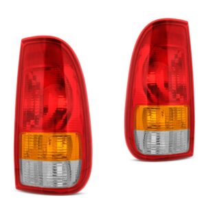 Par Sinaleira Traseira F250 1999 01 02 03 04 05 07 Tricolor Ambos Lados Vermelho