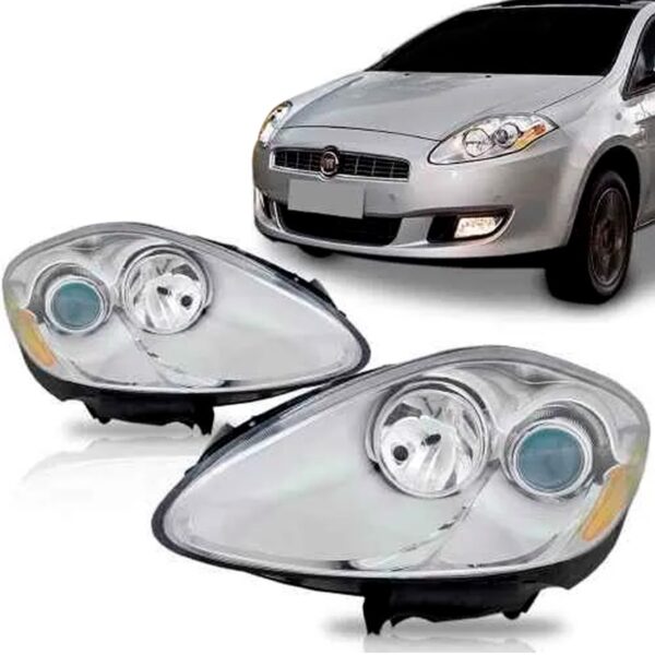Par Farol Para Fiat Bravo 2010 2011 2012 2013 Marca Direito E Esquerdo