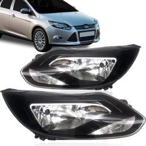Par Farol Ford Focus 2014 2015 2016 Mascara Negra Fumê Direito E Esquerdo