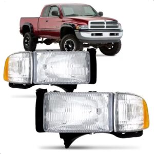 Par Farol Dodge Ram 1994 95 96 97 98 99 00 01 Com Sinaleira Direito/passageiro