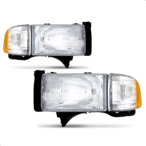 Par Farol Dodge Ram 1994 95 96 97 98 99 00 01 Com Sinaleira Direito/passageiro