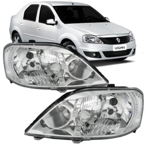 Par Farol Logan 2011 2012 2013 Cromado Renault Direito E Esquerdo