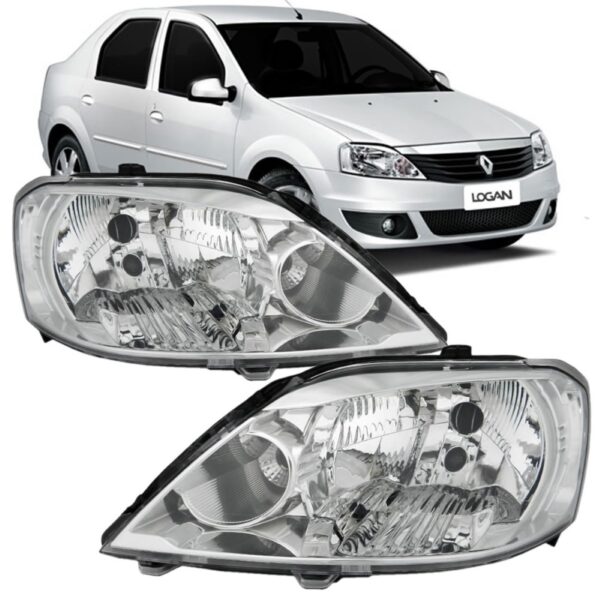 Par Farol Logan 2011 2012 2013 Cromado Renault Direito E Esquerdo