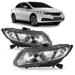 Par Farol Honda New Civic 2012 2013 2014 Direito E Esquerdo