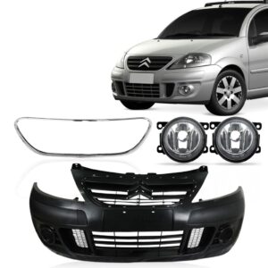 Envolvente C3 + Friso Cromado 2008 A 2012 + Farois De Milha Prymer
