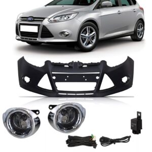 Kit Envolvente Para Ford Focus 2014 2015 Com Kit Farol Milha Preto