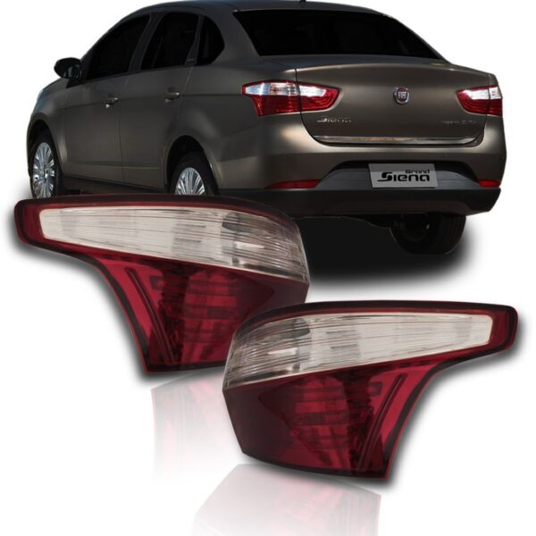 Par Sinaleira Grand Siena 2012 2013 2014 2015 2016 Bicolor Vermelho