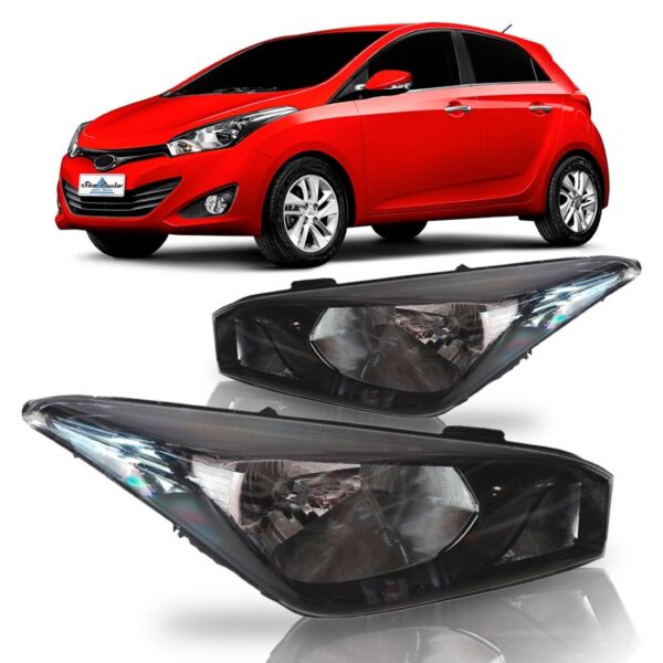 Par Farol Hb20 2012 2013 2014 2015 Mascara Negra Fume Direito E Esquerdo