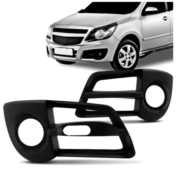 Par Grade Moldura Com Furo Farol Milha Montana 2013 2014 Preto