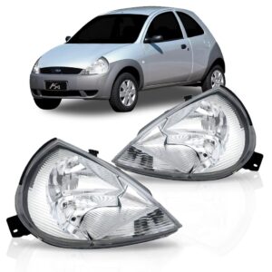 Par Farol Ford Ka 97 98 99 00 01 02 03 04 05 06 07 Cristal - Direito E Esquerdo