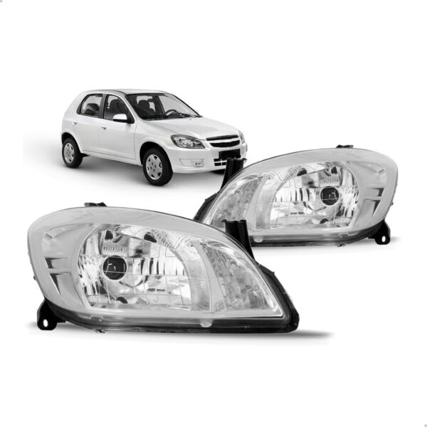 Par Farol Celta 2007 2008 2009 2010 2011 2012 Cromado Prisma Direito E Esquerdo