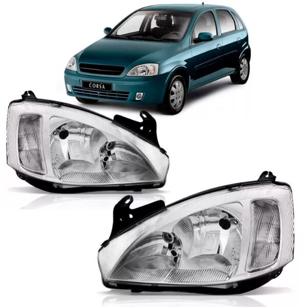 Par Farol Corsa Montana 2002 2003 2004 2005 2006 07 Cromado
