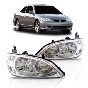 Par Farol Civic 2004 2005 2006 Cromado Foco Duplo Direito