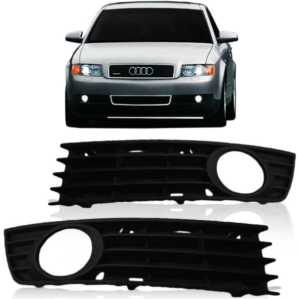 Par Tela Frontal Moldura Milha Audi A4 Ano 2002 2003 2004