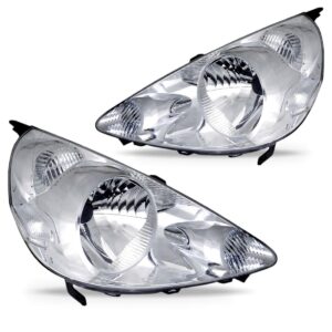 Par Farol Honda Fit 2003 2004 2005 2006 2007 2008 Cromado Direito E Esquerdo