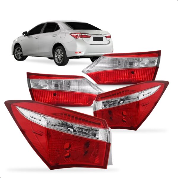 Kit Jogo Sinaleiras Corolla 2015 2016 Canto E Mala S/ Led