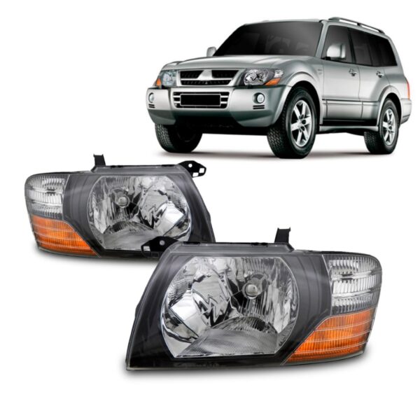 Par Farol Para Pajero Full 2000 2001 2002 2003 2004 Negro Direito E Esquerdo