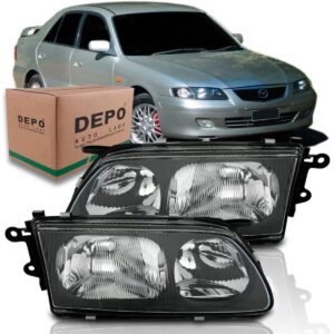 Par Farol Mazda 626 1998 1999 2000 Cromado Direito E Esquerdo