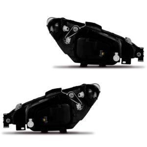 Par Farol Peugeot 206 E 206 Sw Ano 00 A 06 Foco Simples Liso - Direito E Esquerdo