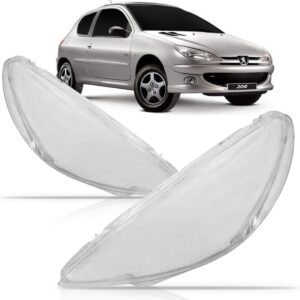 Par Lente De Farol Peugeot 206 2004 Até 2011 Lisa Foco Duplo
