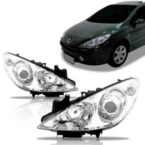 Par Farol Para Peugeot 307 2007 2008 2009 2010 2011 2012 Direito E Esquerdo