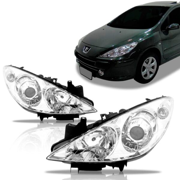 Par Farol Para Peugeot 307 2007 2008 2009 2010 2011 2012 Direito E Esquerdo