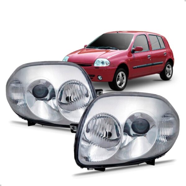 Par Farol Para Clio 2000 2001 2002 Foco Duplo Direito E Esquerdo