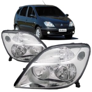 Par Farol Scenic 2001 2002 2003 2004 05 06 07 08 09 Cromado Direito E Esquerdo