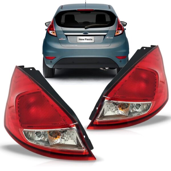 Par Lanterna New Fiesta Hatch 12 13 14 15 16 2017 Esquerdo E Direito