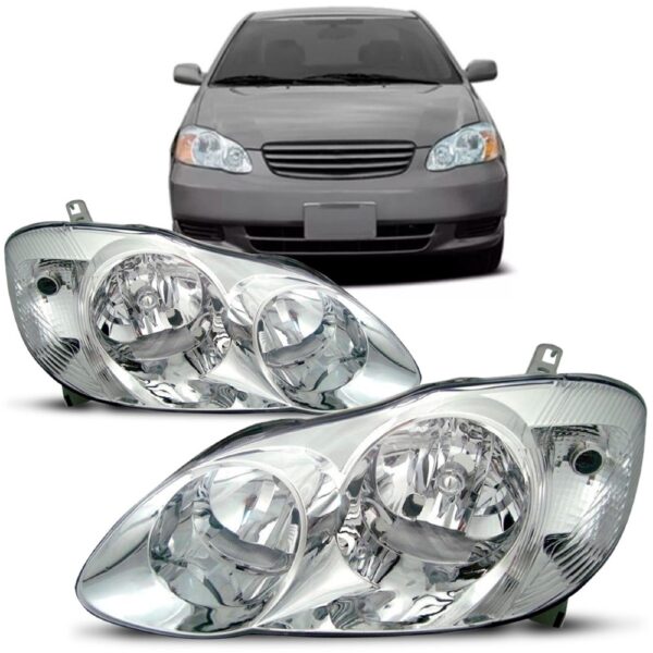 Par Farol Toyota Corolla 2003 2004 2005 2006 2007 08 Xei Seg Direito E Esquerdo