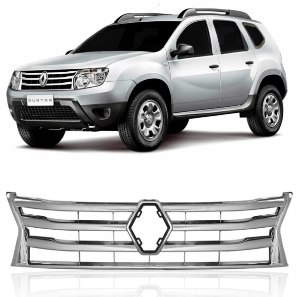 Tela Frontal Radiador Duster 2012 2013 2014 Cromada