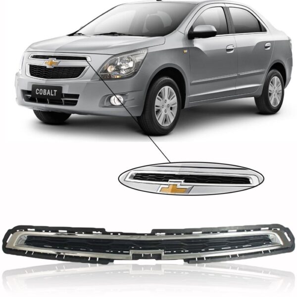 Aplique Parachoque Cobalt 2012  2013 2014 2015 Superior Preto