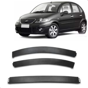 Spoiler Dianteiro Para Citroen C3 2003 Até 2007 3 Peças Preto