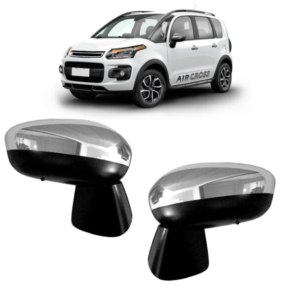 Retrovisor Air Cross 2011 2012 13 2014 2015 Elétrico Cromado Lado Esquerdo