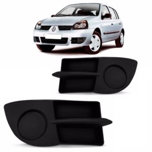 Grade Moldura Milha Clio 2006 A 2010 Sem Furo Lado Direito Preto