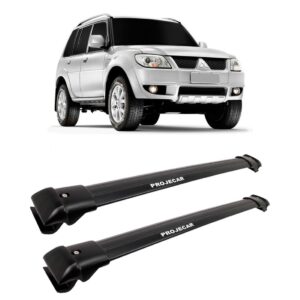 Bagageiro Teto Pajero Tr4 2010 A 2015 Larga Preto Aluminio Preta