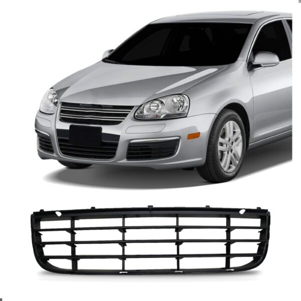 Tela Frontal Inferior Jetta 2007 A 2010 Central Preta Fosco