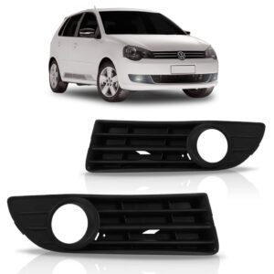 Moldura Para Farol Milha   Polo 2007 A 2011 C/furo Le Preto