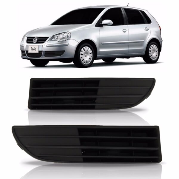 Grade Moldura Tela Parachoque Polo 2007 A 2010 Sem Milha Lado Esquerdo