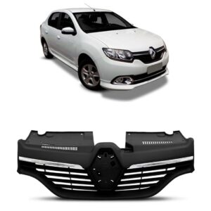 Grade Radiador Sandero Logan 2014 A 2019 Com Friso 1a Linha - Fosco