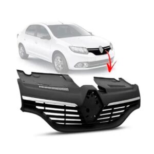 Grade Radiador Sandero Logan 2014 A 2019 Com Friso 1a Linha - Fosco