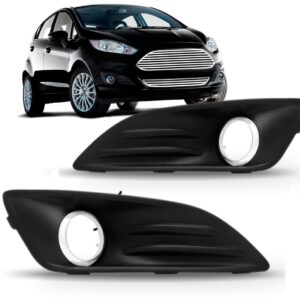 Moldura Para Farol Milha New Fiesta 14/2016 C/furo Esquerdo Preto Esquerdo