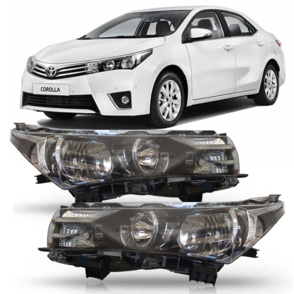 Farol Para Toyota Corolla 14 15 16 17 Sem Projetor 1ª Linha - Direito/passageiro