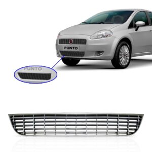 Grade Inferior Central Pchoque Fiat Punto 2007 A 2012 Cinza  Prateado