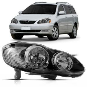 Farol Corolla Fielder 03 04 05 06 07 08 Fume Negro 1ª Linha - Direito/passageiro