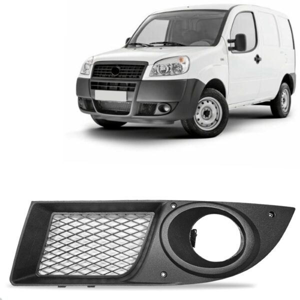 Moldura Milha Para Fiat Doblo 2009 10 A 2013 C/ Furo Milha Esquerdo/motorista